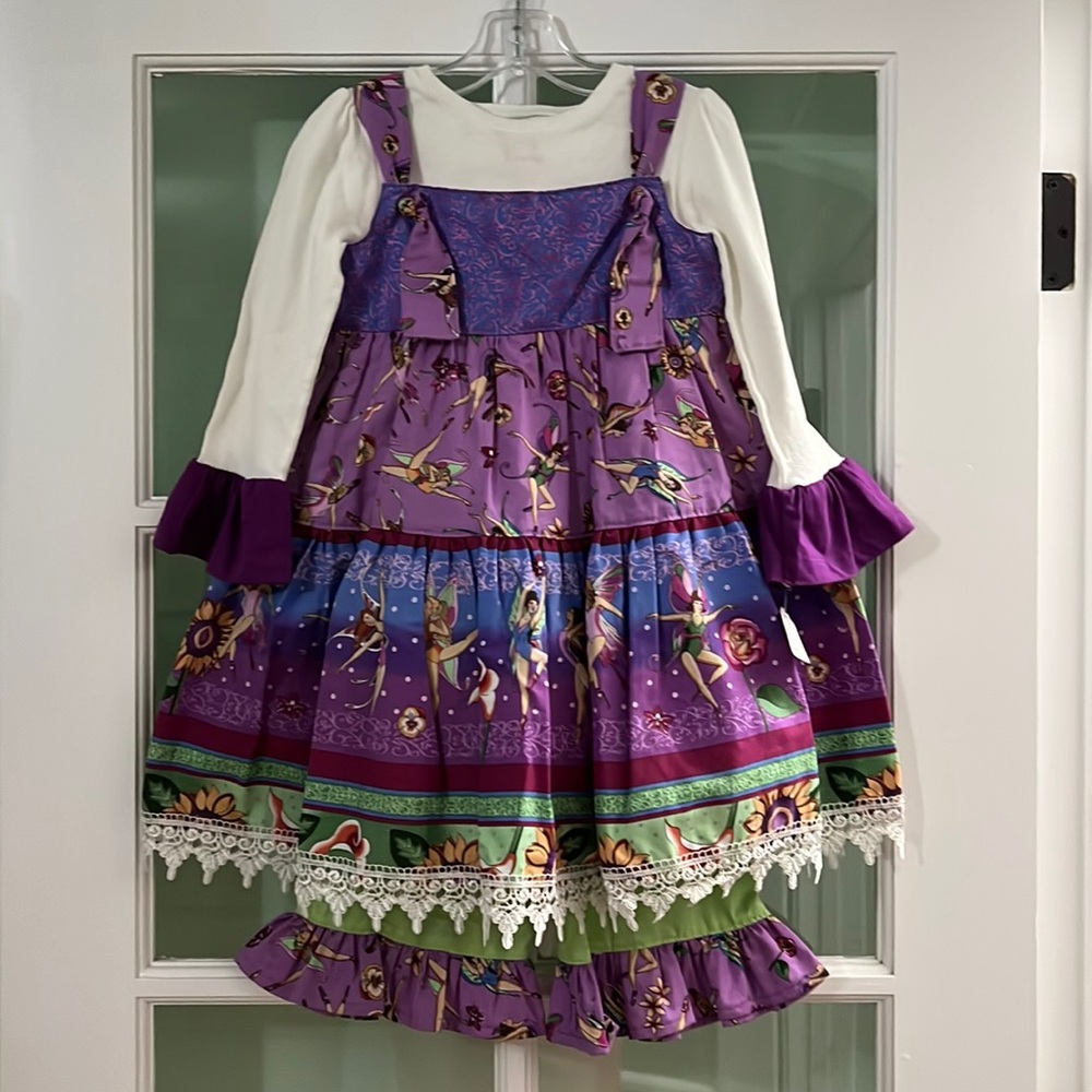 New Handmade Girl’s Size 4 Knot Dress, Matching Shorts and A Redesigned T-shirt.